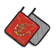 Load image into Gallery viewer, Red Shrimp Pot Holders - Set of 2 Decorative Kitchen Helpers | Made in the USA MW1347PTHD