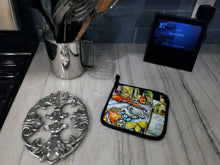 Load image into Gallery viewer, Sit a Spell Pot Holders - Set of 2 Decorative Kitchen Helpers | Made in the USA MW1349PTHD