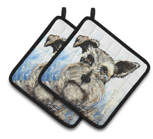 Load image into Gallery viewer, Schnauzer Whiter Beard Pot Holders - Set of 2 Decorative Kitchen Helpers | Made in the USA MW1358PTHD