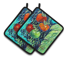 Load image into Gallery viewer, Tomatoe Tomato Pot Holders - Set of 2 Decorative Kitchen Helpers | Made in the USA MW1359PTHD