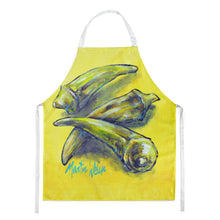 Load image into Gallery viewer, Three to Get Ready Okra Apron – Artist-Designed Kitchen, BBQ &amp; Craft Apron