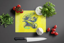 Load image into Gallery viewer, Three to Get Ready Okra Glass Cutting Boards – Durable, Decorative Kitchen Art