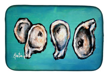 Load image into Gallery viewer, Four Oyster Shells on Board Dish Drying Mat – Absorbent, Artistic Kitchen Essentials