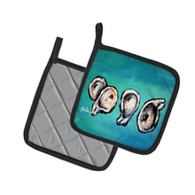 Load image into Gallery viewer, Four Oyster Shells on Board Pot Holders - Set of 2 Decorative Kitchen Helpers | Made in the USA