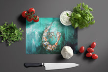 Load image into Gallery viewer, A Touch of Blue Shrimp Glass Cutting Boards – Durable, Decorative Kitchen Art
