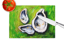 Load image into Gallery viewer, All Shucked Oysters Glass Cutting Boards – Durable, Decorative Kitchen Art