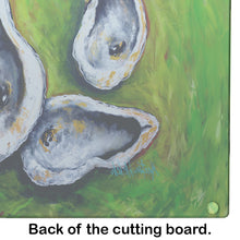 Load image into Gallery viewer, All Shucked Oysters Glass Cutting Boards – Durable, Decorative Kitchen Art