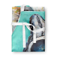 Load image into Gallery viewer, Aqua Pearl Oyster Apron – Artist-Designed Kitchen, BBQ &amp; Craft Apron