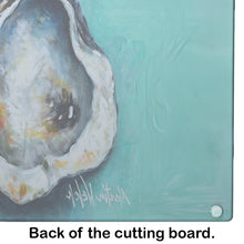 Load image into Gallery viewer, Aqua Pearl Oyster Glass Cutting Boards – Durable, Decorative Kitchen Art