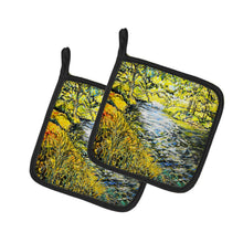 Load image into Gallery viewer, At The Grand Hotel Pot Holders - Set of 2 Decorative Kitchen Helpers | Made in the USA