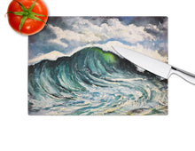 Load image into Gallery viewer, Big Blue Wave Glass Cutting Boards – Durable, Decorative Kitchen Art