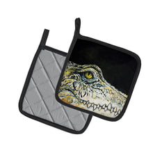 Load image into Gallery viewer, Bite Me Alligator Pot Holders - Set of 2 Decorative Kitchen Helpers | Made in the USA