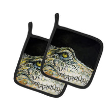 Load image into Gallery viewer, Bite Me Alligator Pot Holders - Set of 2 Decorative Kitchen Helpers | Made in the USA