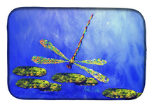 Load image into Gallery viewer, Blue Dragonfly Dish Drying Mat – Absorbent, Artistic Kitchen Essentials