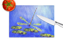 Load image into Gallery viewer, Blue Dragonfly Glass Cutting Boards – Durable, Decorative Kitchen Art