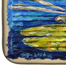 Load image into Gallery viewer, Blue Eyed Dragonfly Dish Drying Mat – Absorbent, Artistic Kitchen Essentials