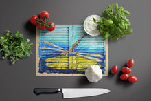 Load image into Gallery viewer, Blue Eyed Dragonfly Glass Cutting Boards – Durable, Decorative Kitchen Art