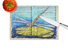 Load image into Gallery viewer, Blue Eyed Dragonfly Glass Cutting Boards – Durable, Decorative Kitchen Art