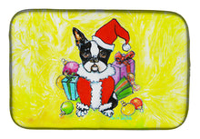 Load image into Gallery viewer, Boston Terrier Stinker That Stole Christmas Dish Drying Mat – Absorbent, Artistic Kitchen Essentials