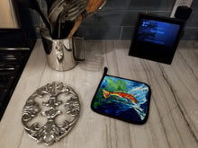 Load image into Gallery viewer, Break Through Red Fish Pot Holders - Set of 2 Decorative Kitchen Helpers | Made in the USA