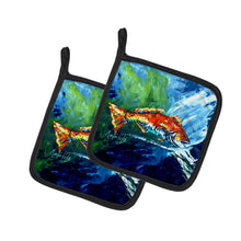 Load image into Gallery viewer, Break Through Red Fish Pot Holders - Set of 2 Decorative Kitchen Helpers | Made in the USA
