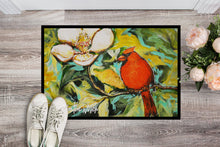 Load image into Gallery viewer, Cardinal with Magnolia Doormat-24x36 Indoor / Outdoor Rug | Made in USA