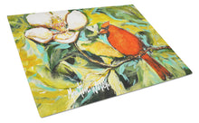Load image into Gallery viewer, Cardinal with Magnolia Glass Cutting Boards – Durable, Decorative Kitchen Art