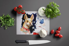Load image into Gallery viewer, Chevy Boston Terrier Glass Cutting Boards – Durable, Decorative Kitchen Art