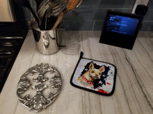 Load image into Gallery viewer, Chevy Boston Terrier Pot Holders - Set of 2 Decorative Kitchen Helpers | Made in the USA