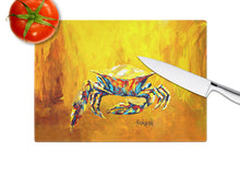 Load image into Gallery viewer, Crab Called the Bigger Jigger Glass Cutting Boards – Durable, Decorative Kitchen Art