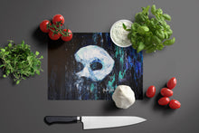 Load image into Gallery viewer, Cryptic Mask Glass Cutting Boards – Durable, Decorative Kitchen Art