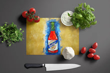 Load image into Gallery viewer, Hot Sauce Crystal Blue Glass Cutting Boards – Durable, Decorative Kitchen Art