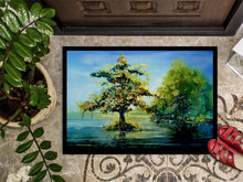 Load image into Gallery viewer, Cypress Tree in the Bayou Blue Doormat