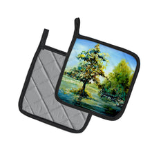 Load image into Gallery viewer, Cypress Tree in the Bayou Blue Pot Holders - Set of 2 Decorative Kitchen Helpers | Made in the USA