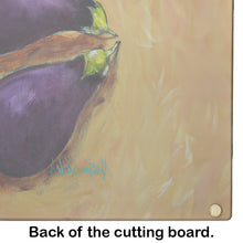 Load image into Gallery viewer, EP II Eggplant Glass Cutting Boards – Durable, Decorative Kitchen Art