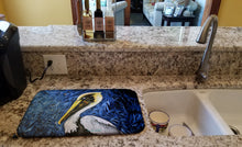 Load image into Gallery viewer, Fierce Pelican Dish Drying Mat – Absorbent, Artistic Kitchen Essentials
