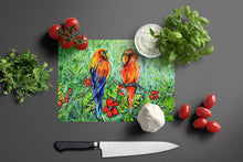 Load image into Gallery viewer, Fred and Freda Parrots Glass Cutting Boards – Durable, Decorative Kitchen Art
