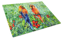 Load image into Gallery viewer, Fred and Freda Parrots Glass Cutting Boards – Durable, Decorative Kitchen Art