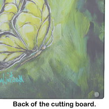 Load image into Gallery viewer, Glover Fly Sage Butterfly Glass Cutting Boards – Durable, Decorative Kitchen Art