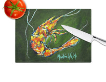 Load image into Gallery viewer, Green Waters Shrimp Glass Cutting Boards – Durable, Decorative Kitchen Art
