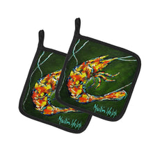 Load image into Gallery viewer, Green Waters Shrimp Pot Holders - Set of 2 Decorative Kitchen Helpers | Made in the USA