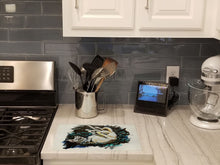 Load image into Gallery viewer, Happy Times Greyhoud Glass Cutting Boards – Durable, Decorative Kitchen Art