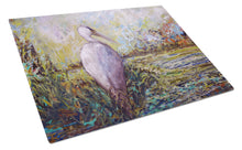 Load image into Gallery viewer, Heron in the Swamp Glass Cutting Boards – Durable, Decorative Kitchen Art
