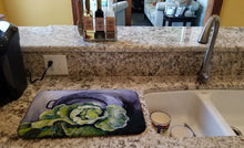 Load image into Gallery viewer, Home Grown In Plaquemines Parish Cabbage Dish Drying Mat – Absorbent, Artistic Kitchen Essentials