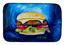 Load image into Gallery viewer, I Want Mine Dressed Hamburger Dish Drying Mat – Absorbent, Artistic Kitchen Essentials