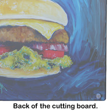 Load image into Gallery viewer, I Want Mine Dressed Hamburger Glass Cutting Boards – Durable, Decorative Kitchen Art