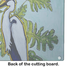 Load image into Gallery viewer, Jungle Fever Heron Glass Cutting Boards – Durable, Decorative Kitchen Art