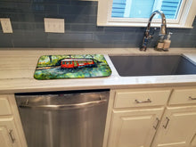 Load image into Gallery viewer, Little Red Street Car Dish Drying Mat – Absorbent, Artistic Kitchen Essentials