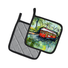 Load image into Gallery viewer, Little Red Street Car Pot Holders - Set of 2 Decorative Kitchen Helpers | Made in the USA