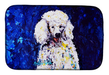Load image into Gallery viewer, Louie White Poodle Dish Drying Mat – Absorbent, Artistic Kitchen Essentials